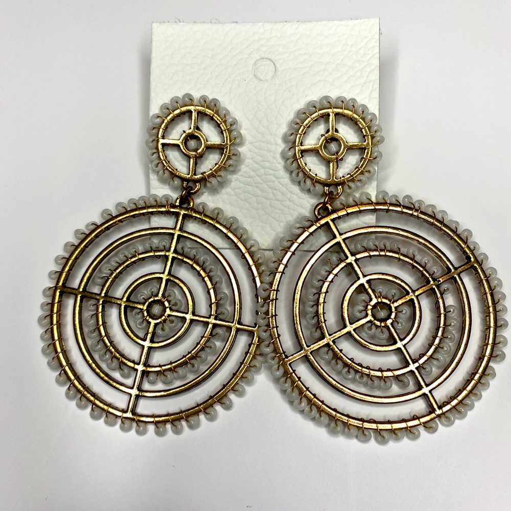 Statement beaded earrings
